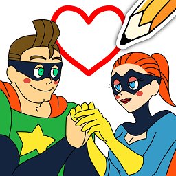 繪畫快樂英雄中文版