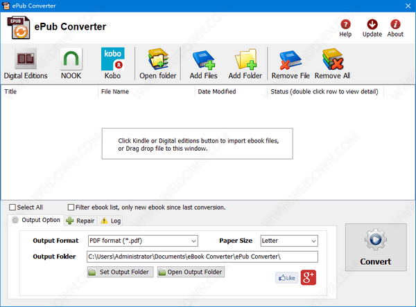 ePub Converter(epub格式轉(zhuǎn)換器) v3.21.7012.379 pc版 0