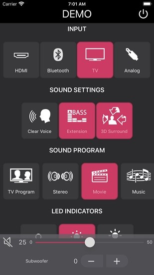 sound bar remote app(雅馬哈投音機) v1.20 安卓中文版 0