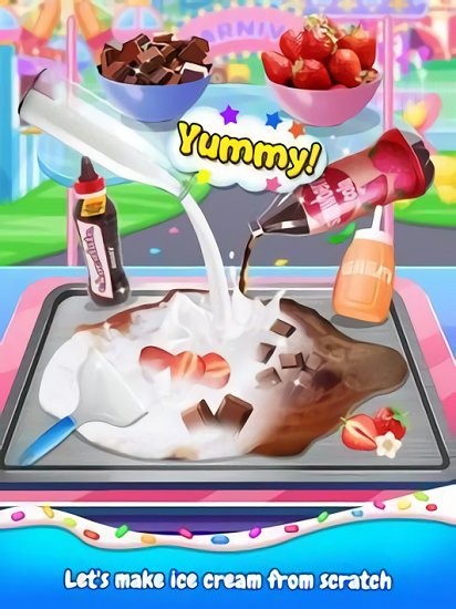 冷凍冰淇淋卷制作最新版(Ice Cream Roll) v1.0 安卓版 1