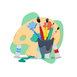 手繪作品集封面模板制作