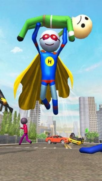 飛行火柴人英雄犯罪城市 飛行火柴人英雄游戲