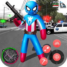 美國隊長火柴人繩索英雄游戲