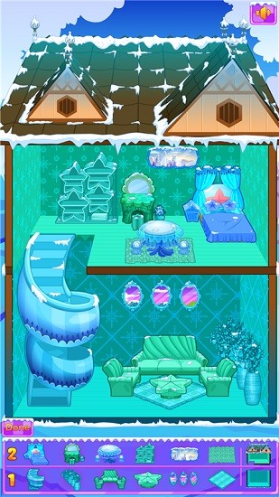 冰雪公主娃娃屋布置手機(jī)版