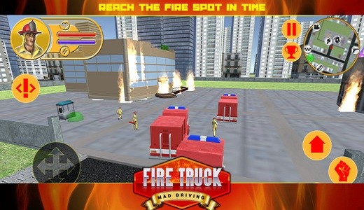 消防車(chē)瘋狂駕駛 消防車(chē)瘋狂駕駛游戲
