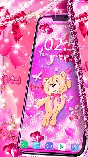 泰迪熊愛(ài)心動(dòng)態(tài)壁紙app