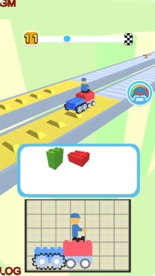 瘋狂汽車特技積木游戲