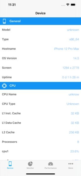 CPU DasherX蘋(píng)果免費(fèi)版(cpu z) v1.0.3 iphone版 0