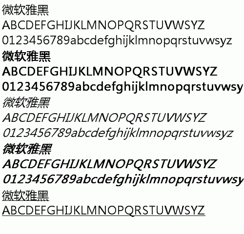 魔獸世界微軟雅黑細字體 免費版 0