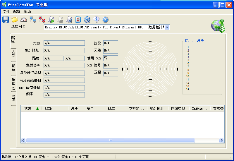 WirelessMon pro(無線網(wǎng)絡(luò)信號掃描工具) v5.0 綠色版 0