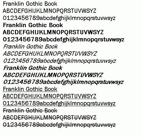 Franklin Gothic Book  0