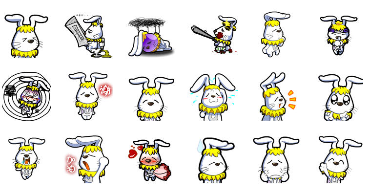 布丁兔qq表情包  0