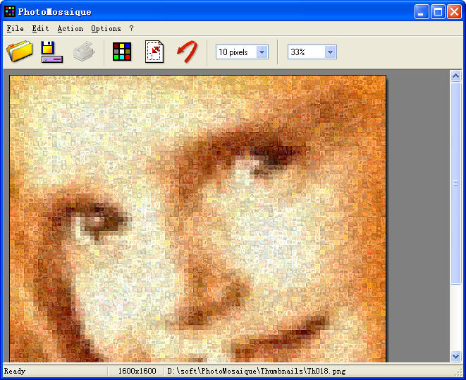 PhotoMosaique(馬賽克圖片制作工具) v1.6 綠色版 0