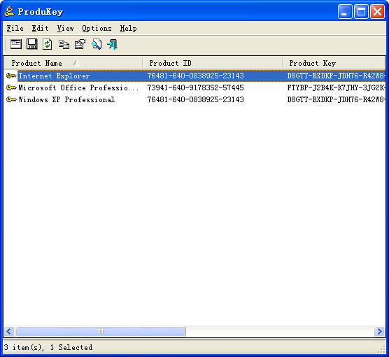 ProduKey(序列號(hào)查詢器) v1.83 綠色版 0