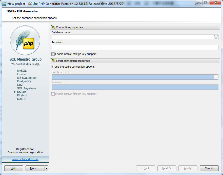 SQLite PHP Generator(PHP腳本制作軟件) v14.10 官方版 0