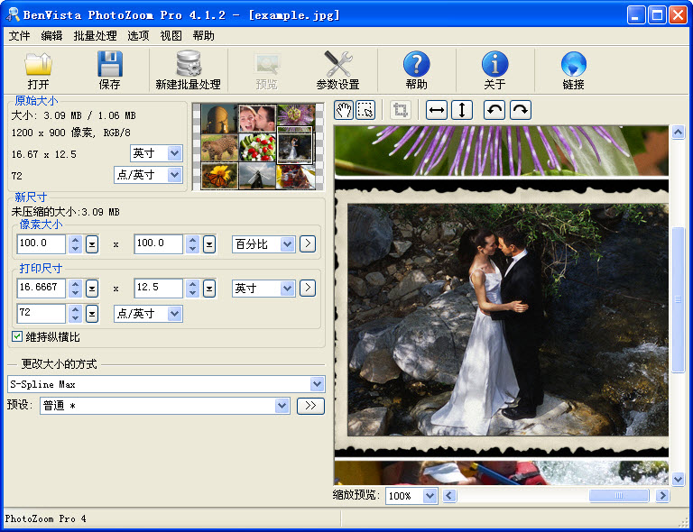 BenVista PhotoZoom Pro中文修改版 v7.0.4 綠色免費版 0