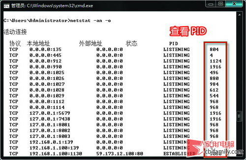 Windwos 7下查木馬 netstat命令幫你忙