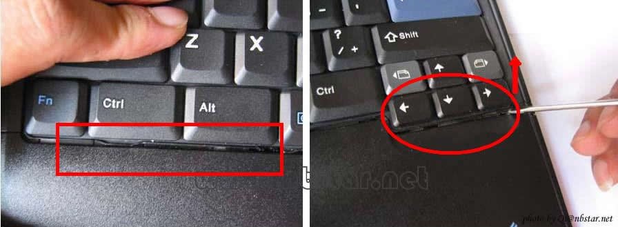 聯(lián)想筆記本鍵盤拆卸圖解 - Downcc.com