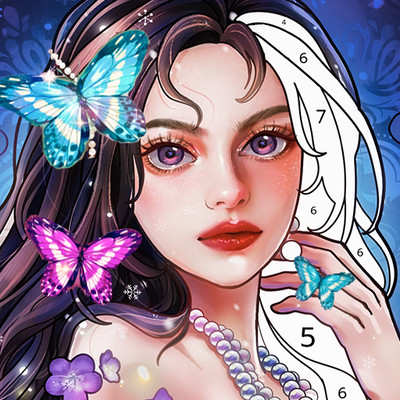 解壓數(shù)字填色畫畫