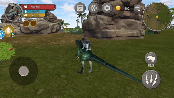 恐龍抗狼吞噬生存 v1.0 安卓版 0