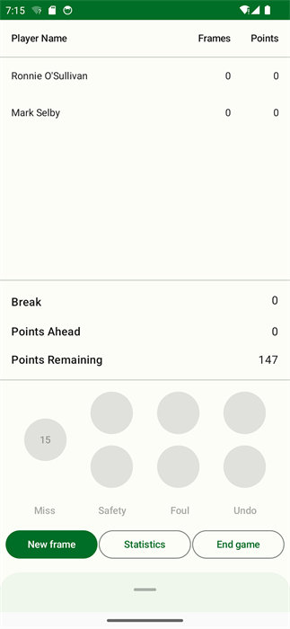 斯諾克記分牌軟件 v0.2.0 安卓版 0
