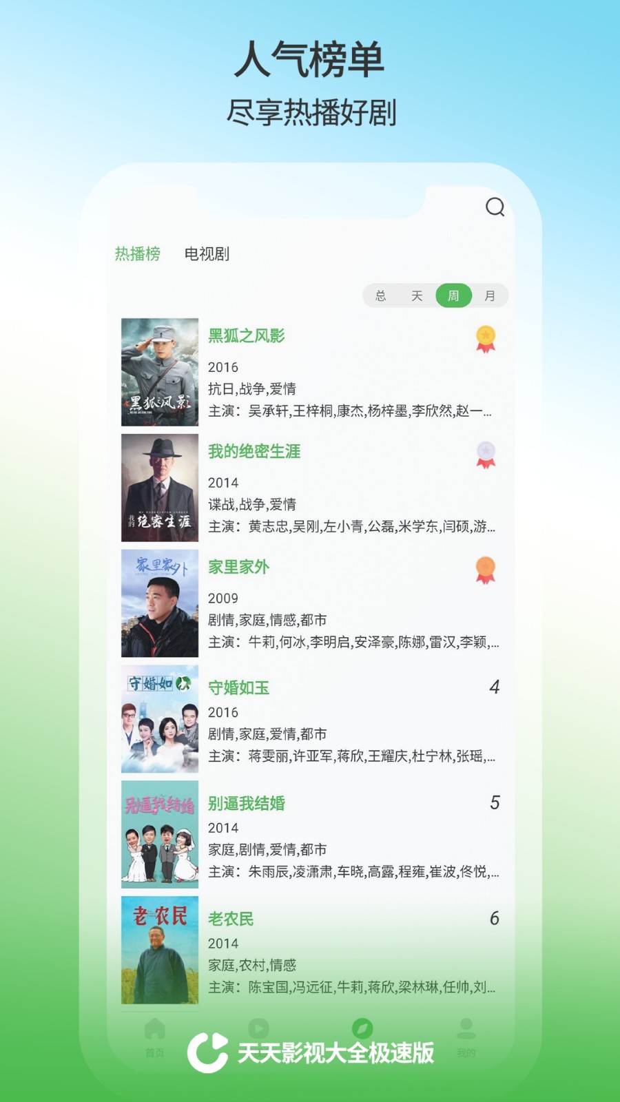 天天影視大全免費追劇app v1.1.7 最新版 1
