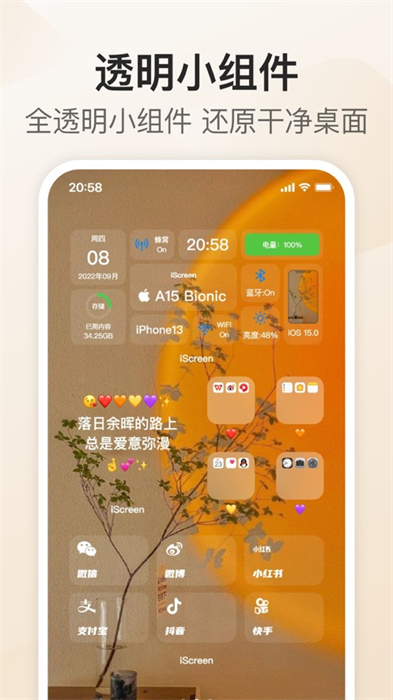 iscreen我的桌面透明組件ios版 v4.1.30 iphone 手機(jī)版 1