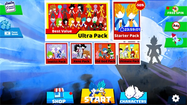 火柴人悟空格斗無限金幣版 v2.0.3 1