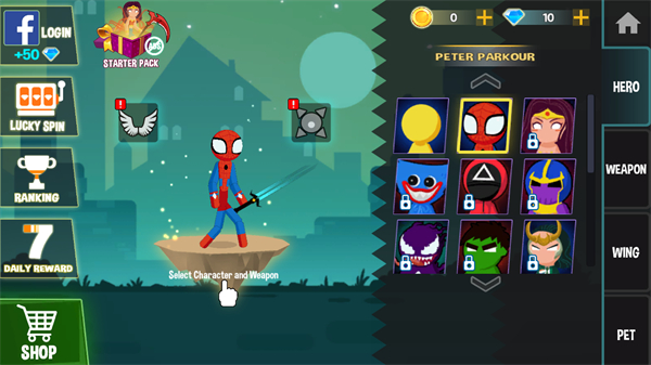 蜘蛛火柴人格斗無限金幣鉆石版 v1.3.31 2