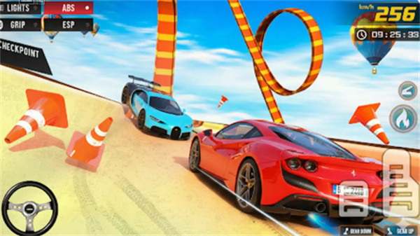 超级英雄汽车特技巨型坡道 v81