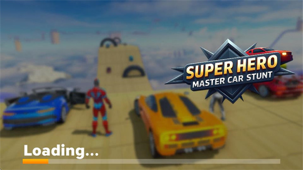 超级英雄汽车特技巨型坡道 v80